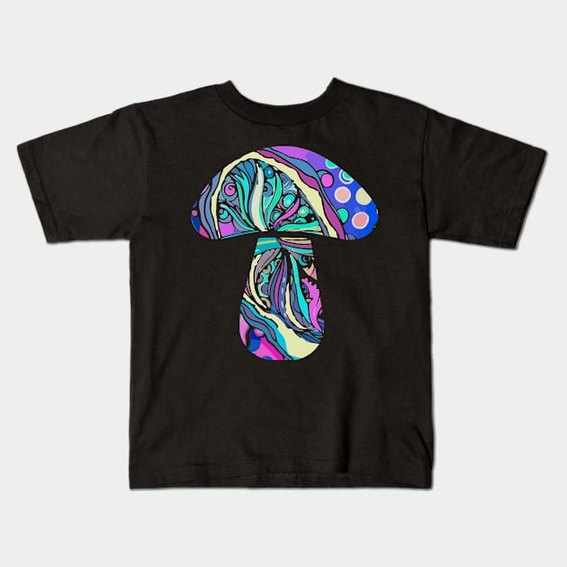 Magic Mushroom Kids T-Shirt by GramophoneCafe